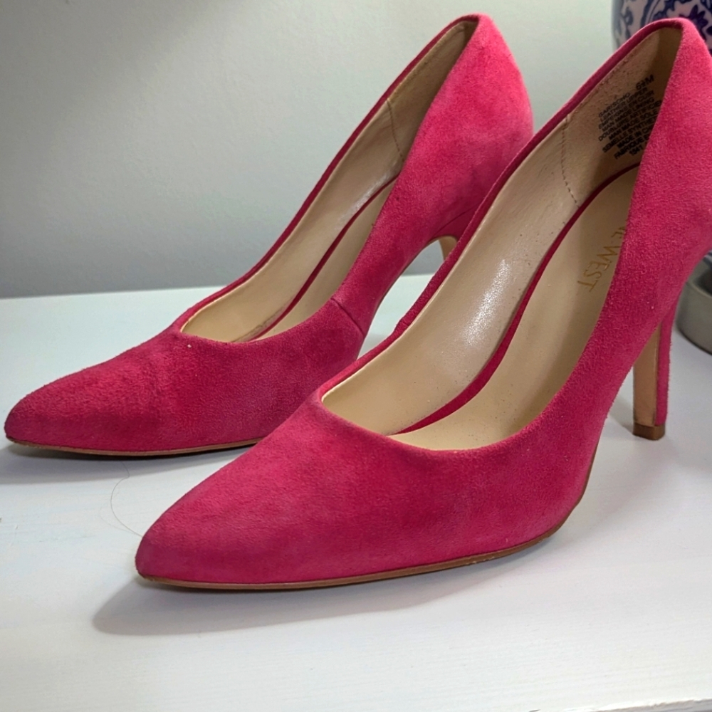 Nine West Pink Suede Pumps